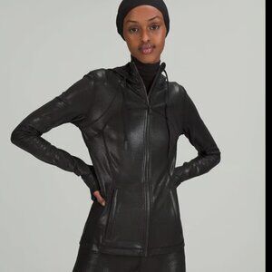 Lululemon Hooded Define Jacket *Shine Radiate Foil Print Black Size 8